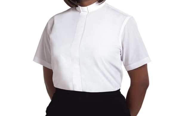 camisa clerical dama